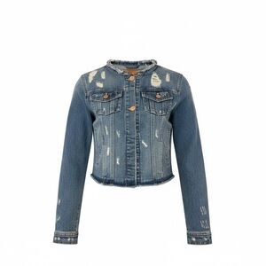 One 5 One distressed denim jacket women’s small NWT